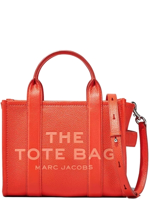 Marc Jacobs The Leather Mini Tote Bag, Electric Orange